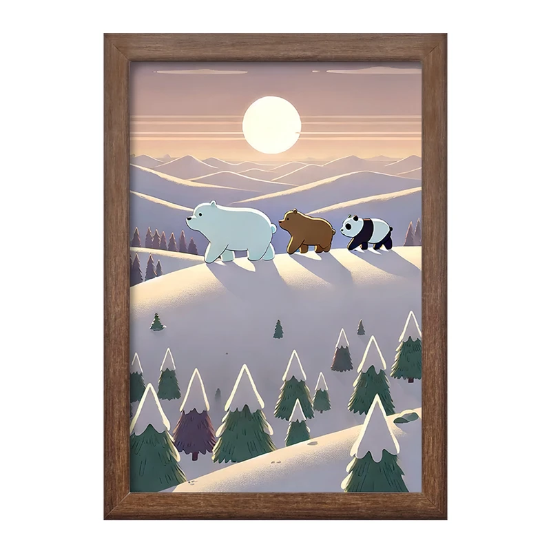 تابلو خندالو طرح سه خرس کله پوک کد F8756