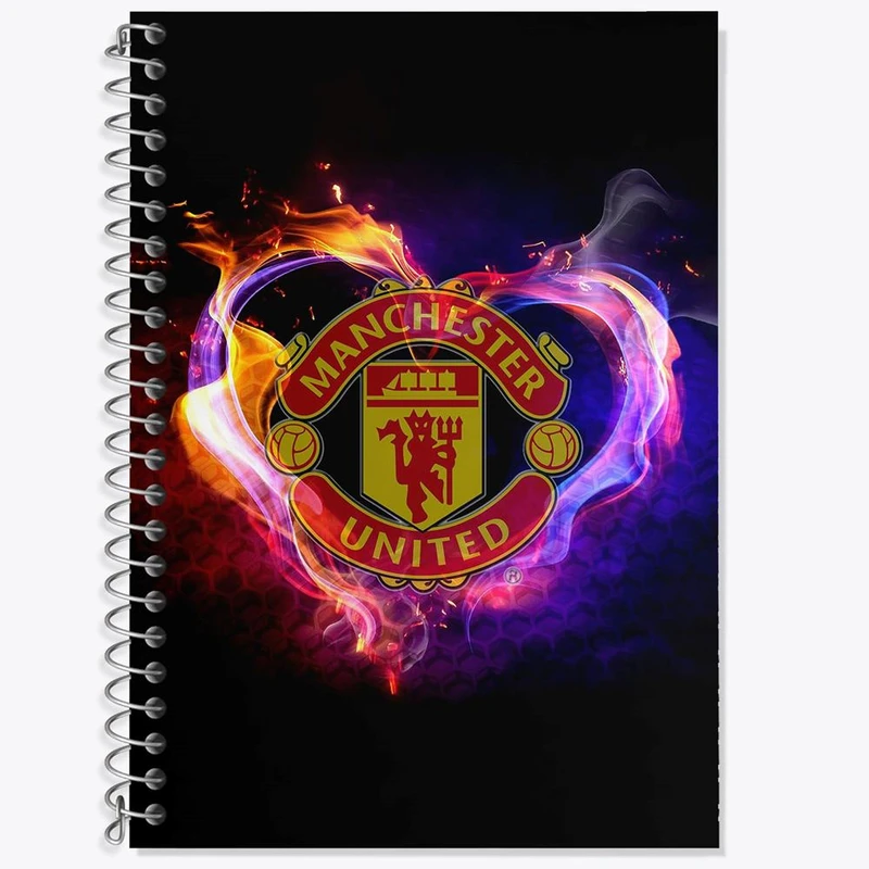 دفتر زبان 50 برگ خندالو مدل دو خط طرح باشگاه منچستر یونایتد کد 26487
