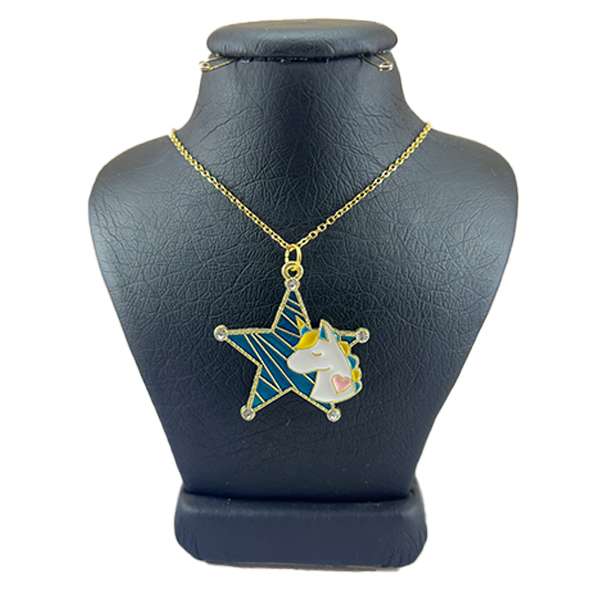 گردنبند دخترانه مدل ستاره و اسب تک شاخ کد 746521