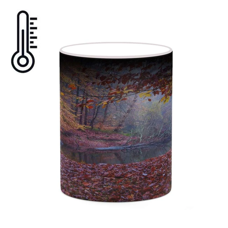 ماگ حرارتی کاکتی مدل منظره پاییزی کد mgh18563