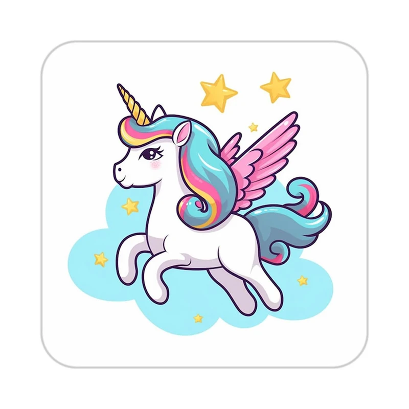 زیر لیوانی کاکتی طرح اسب تک شاخ و یونیکورن مدل mp29308