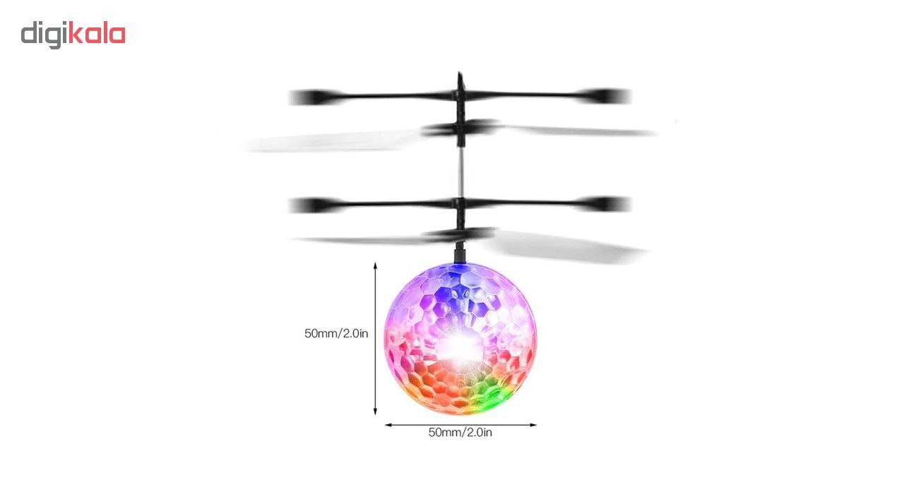 مینی هلی کوپتر شارژی مدل توپ پروازی کد JM-888 - - 3