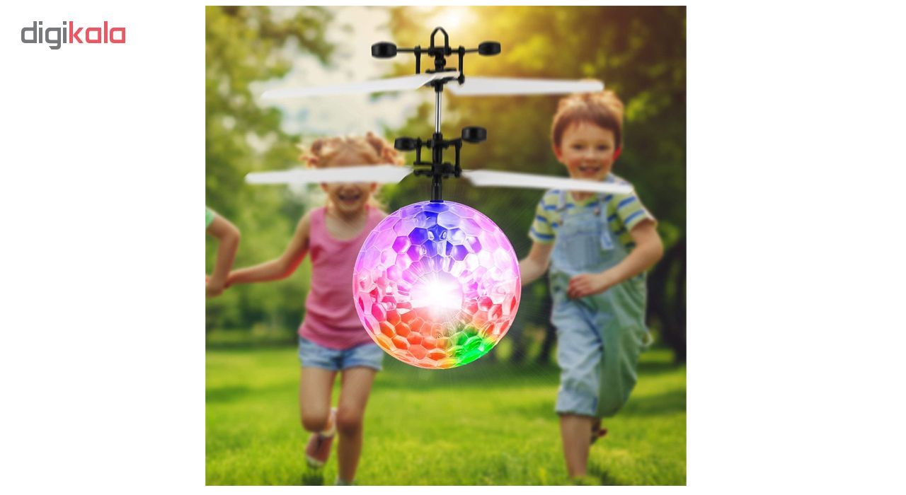 مینی هلی کوپتر شارژی مدل توپ پروازی کد JM-888 - - 9