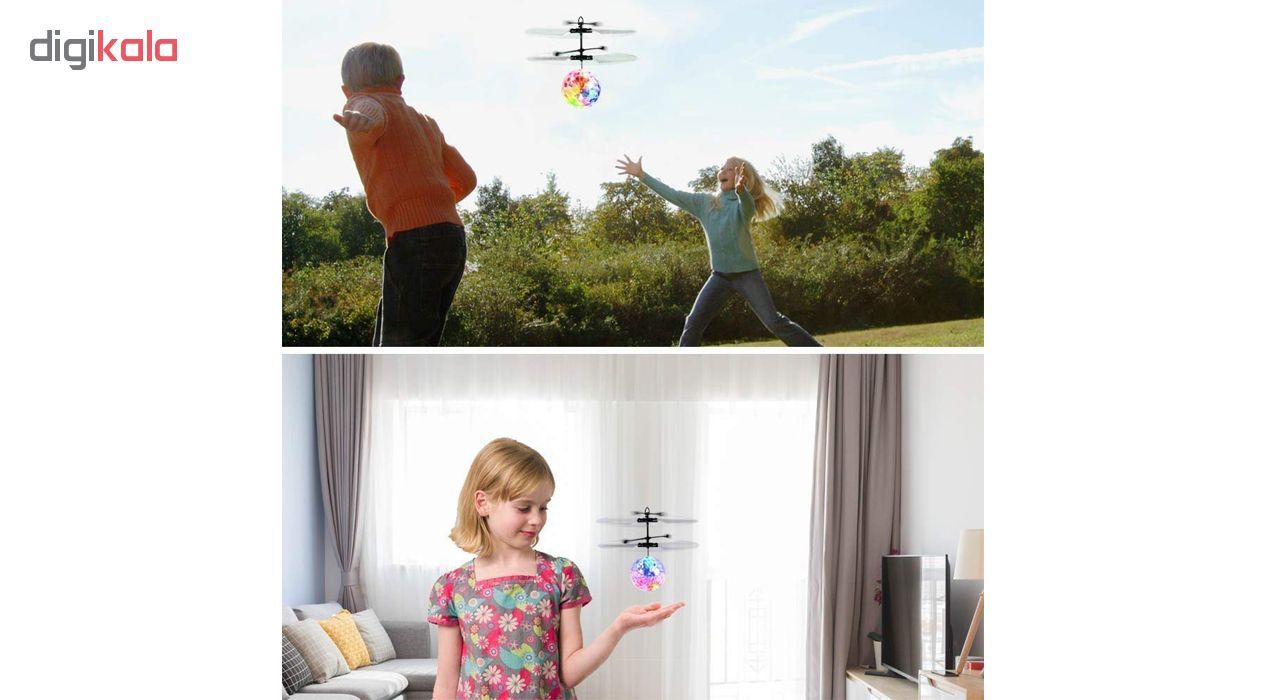 مینی هلی کوپتر شارژی مدل توپ پروازی کد JM-888 - - 10