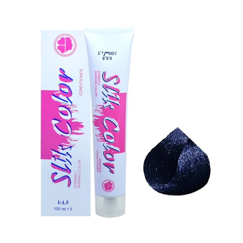 رنگ مو سلیک کالر شماره 001 حجم 100 میلی لیتر رنگ آبی