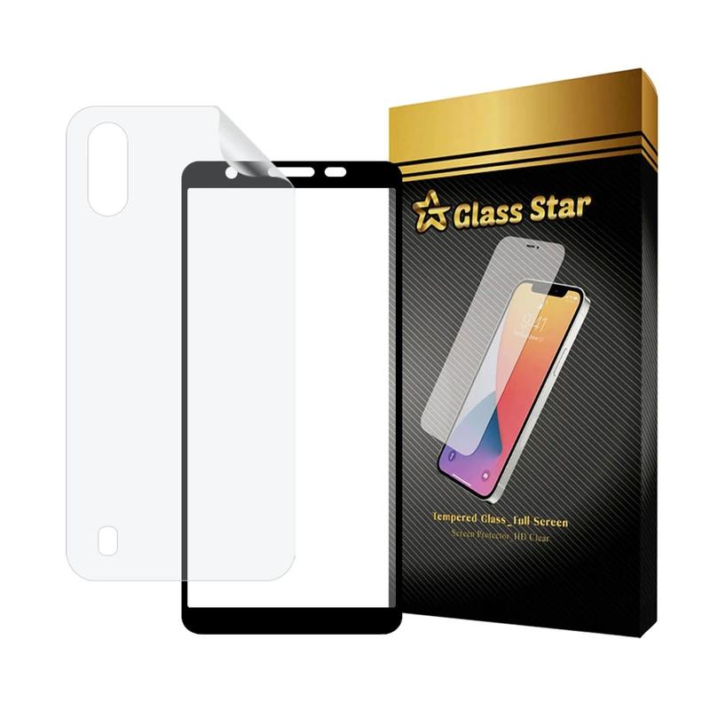 محافظ صفحه نمایش گلس استار مدل MCERAMNANOS مناسب برای گوشی موبایل سامسونگ Galaxy A01 Core / Galaxy M01 Core به همراه محافظ پشت گوشی