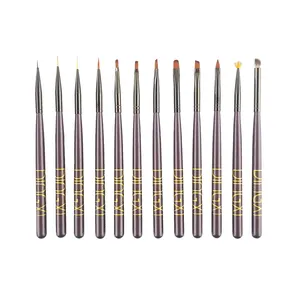 قلم موی طراحی ناخن دینکسی مدل DP-12 بسته 12 عددی