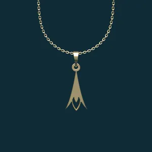 گردنبند طلا 18 عیار زنانه مدوپد مدل هندسی کد BB2-1-1283