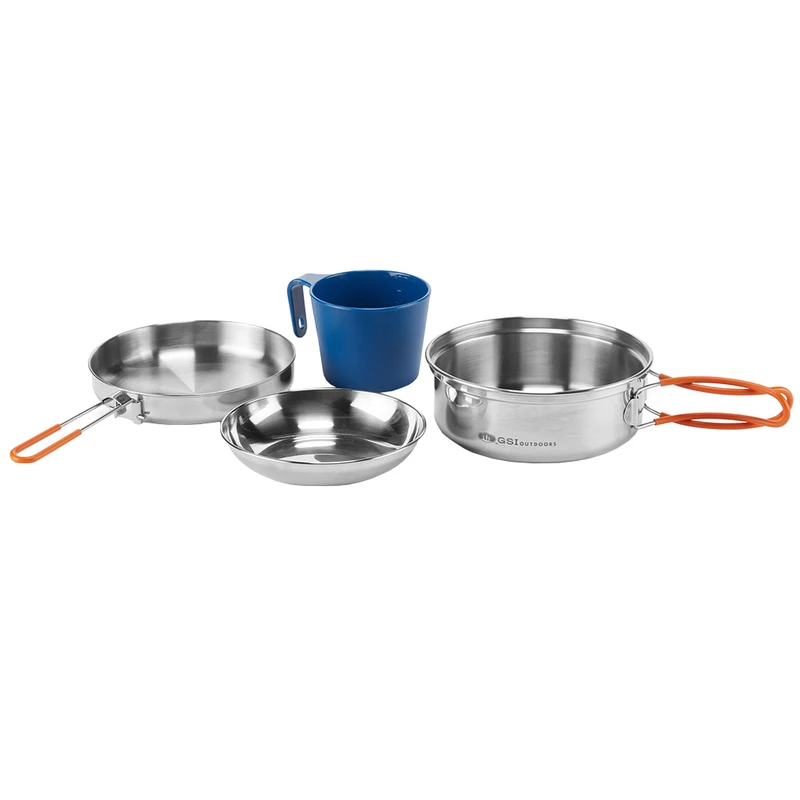 مجموعه ظروف سفری جی اس آی مدل Glacier Stainless 1 Person Mess بسته 4 عددی