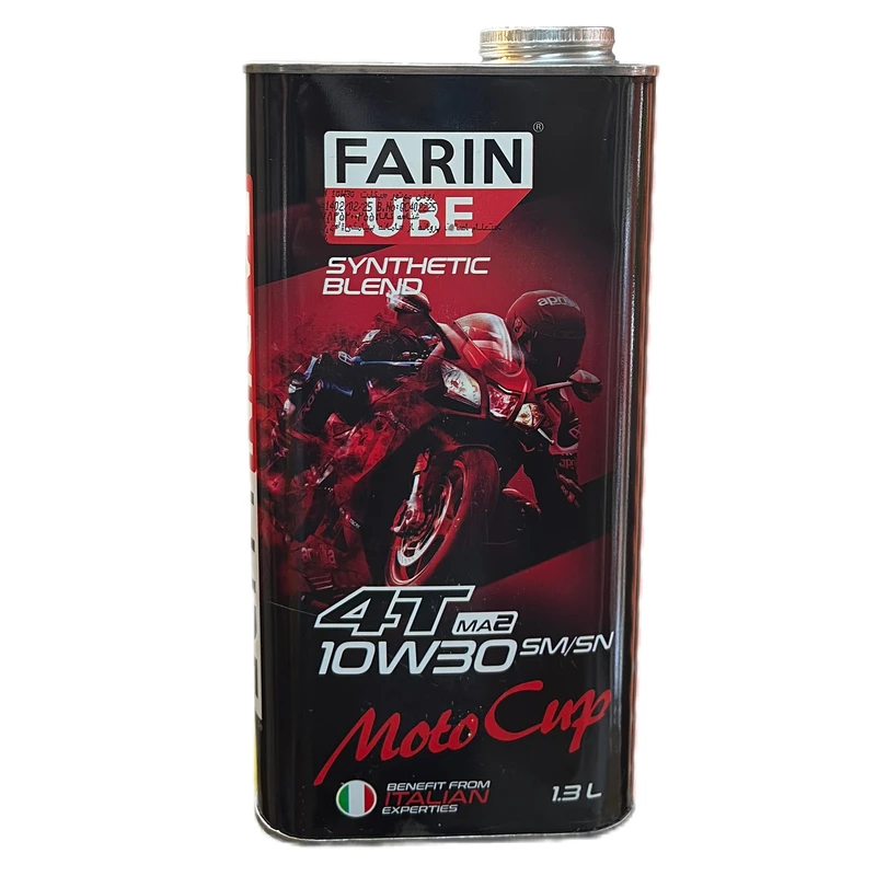 روغن موتور سیکلت نیمه سنتتیک فارینلوب مدل SN 10W-30 حجم 1.3 لیتر