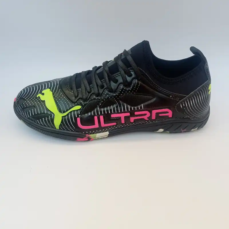 کفش فوتسال پسرانه مدل نیم جورابی رنگ مشکی