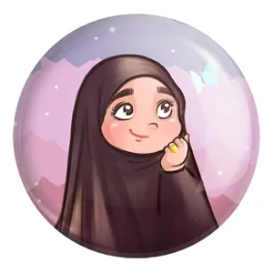 پیکسل خندالو طرح دخترانه باحجاب کد 25983 مدل بزرگ