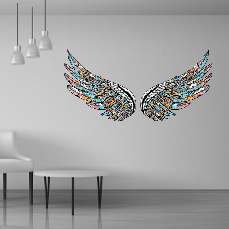 استیکر دیواری طرح بال فرشته کد 10