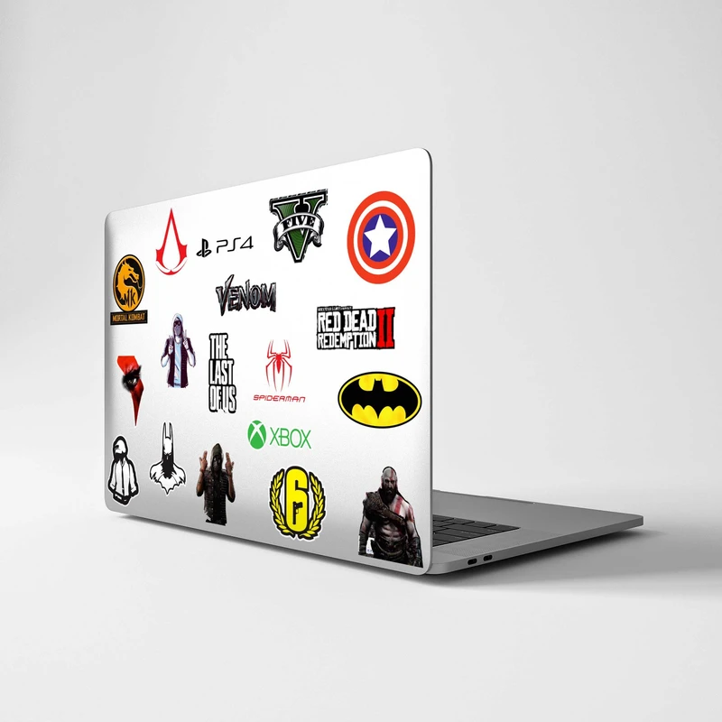 عکس شماره 4 : استیکر لپ تاپ مدل game set مجموعه 18 عددی