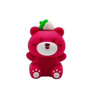 تراش مدل سلیکونی طرح خرس و توت فرنگی