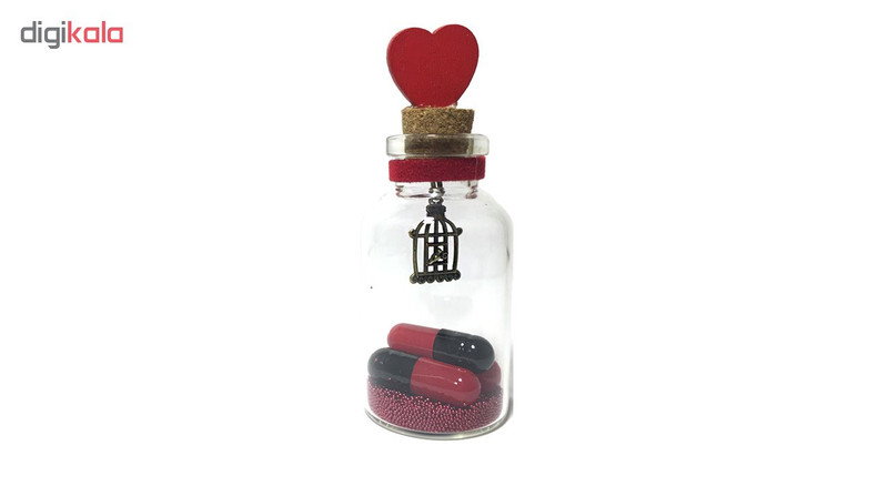 بطری دکوری طرح مرغ آمین مدل Bottle Love19