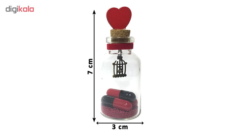 بطری دکوری طرح مرغ آمین مدل Bottle Love19