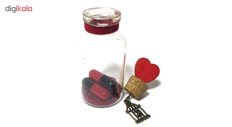 بطری دکوری طرح مرغ آمین مدل Bottle Love19