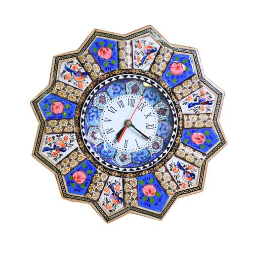 ساعت میناکاری مدل دست ساز طرح خورشیدی کد 25