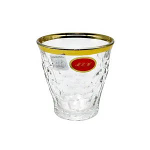 استکان طرح لب طلایی مدل آجری بسته شش عددی