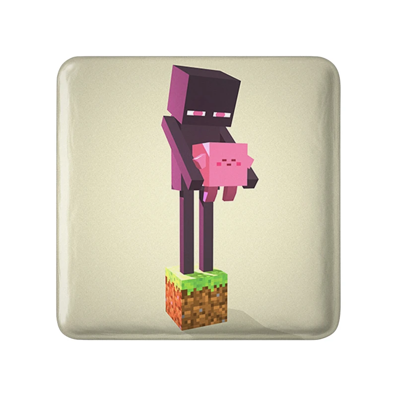 مگنت خندالو طرح بازی ماینکرافت (Minecraft) مدل مربعی کد 37000