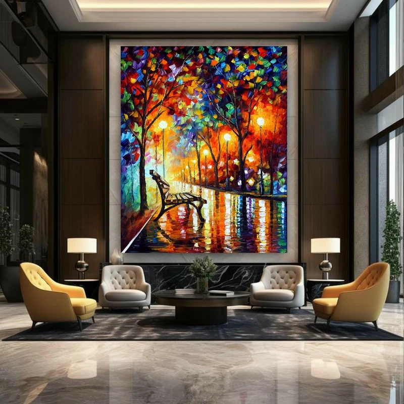  پوستر طرح نقاشی رنگی مدل نیمکت کد BK23925