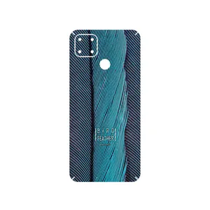 MAHOOT Turquoise feathers Cover Sticker for Realme C25s