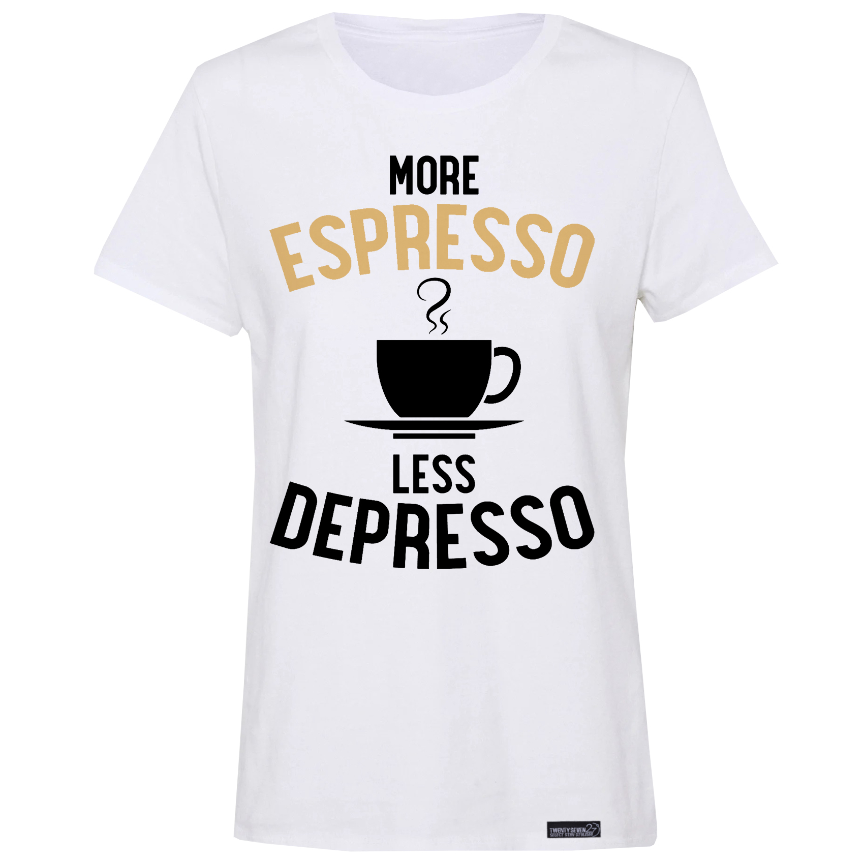 تی شرت آستین کوتاه زنانه 27 مدل More Espresso کد MH98