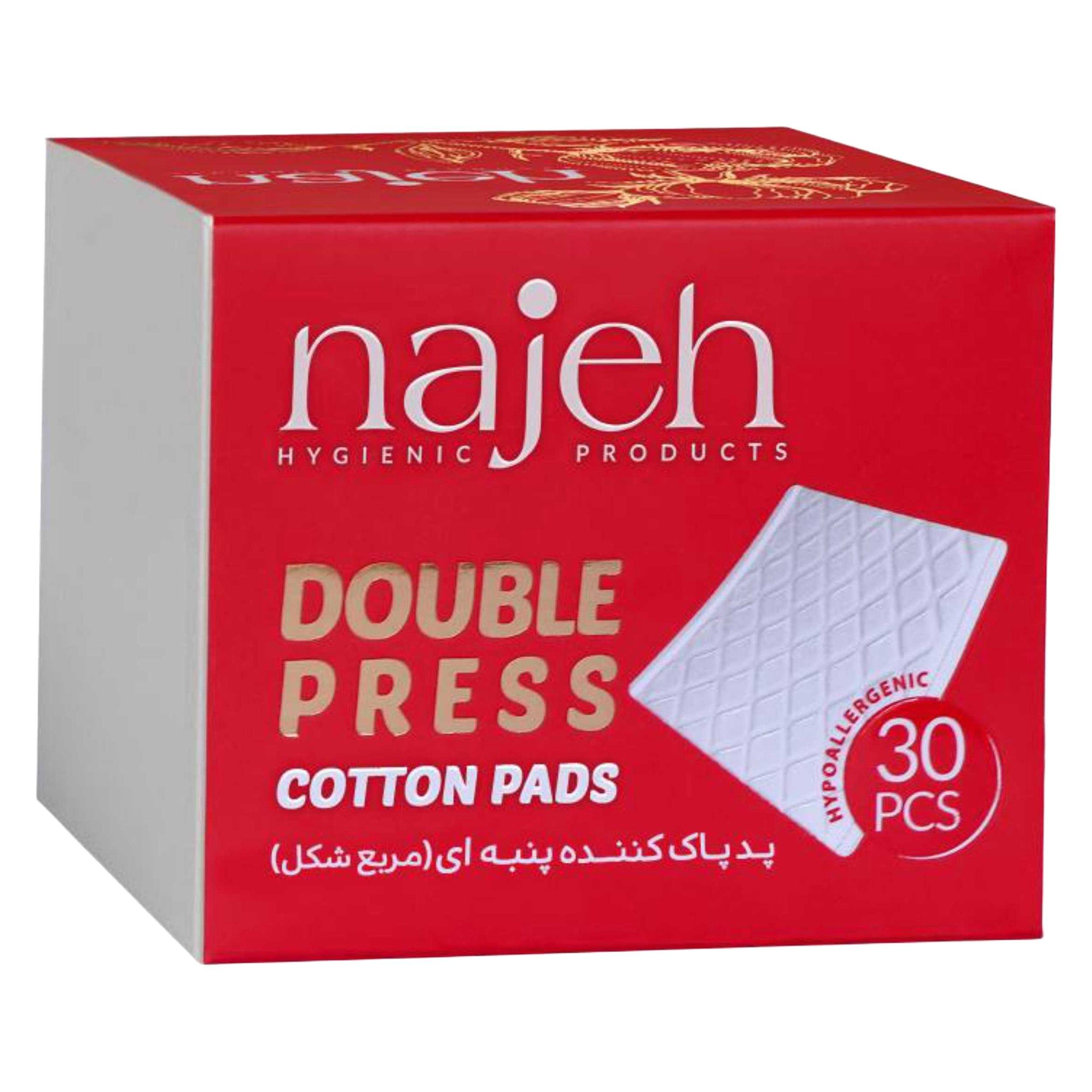 پد پاک کننده آرایش صورت ناژه مدل Double Press  بسته 30 عددی