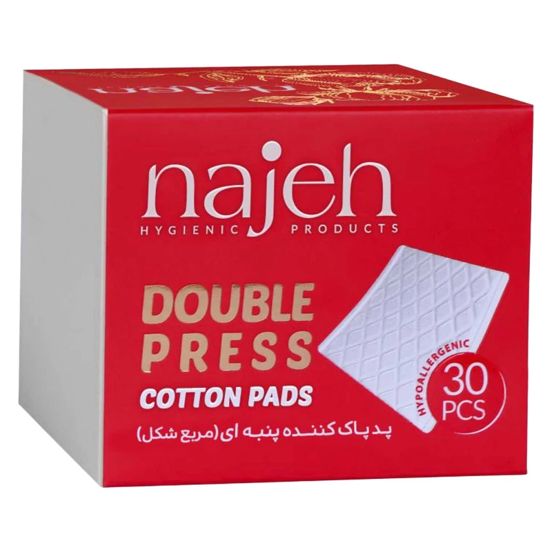 پد پاک کننده آرایش صورت ناژه مدل Double Press  بسته 30 عددی