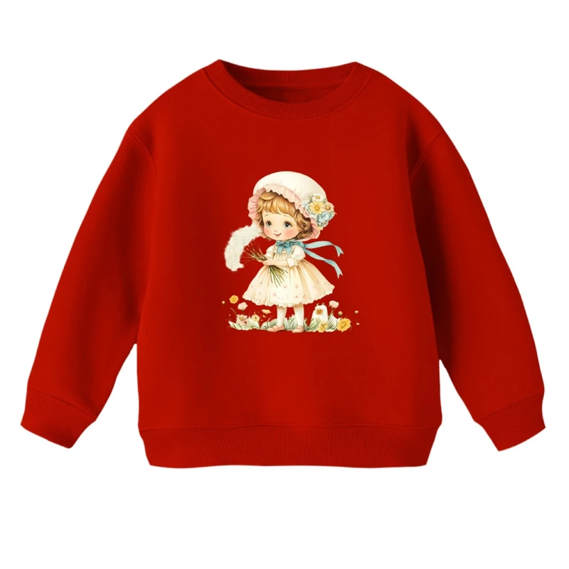 سویشرت بچگانه مدل دخترک و گل 