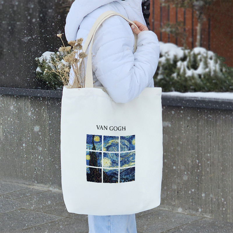 ساک خرید خندالو مدل شب پر ستاره ونگوگ کد 3046