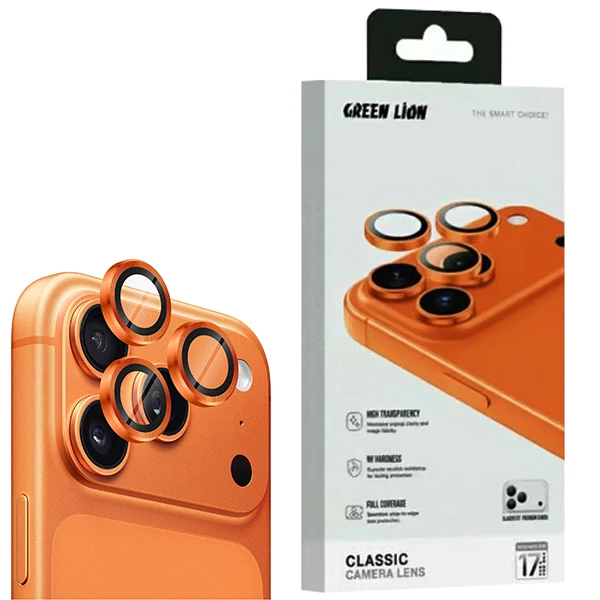 محافظ لنز دوربین گرین لاین مدل Classic Camera Lens مناسب برای گوشی موبایل اپل iPhone 17 Pro Max / iPhone 17 Pro 