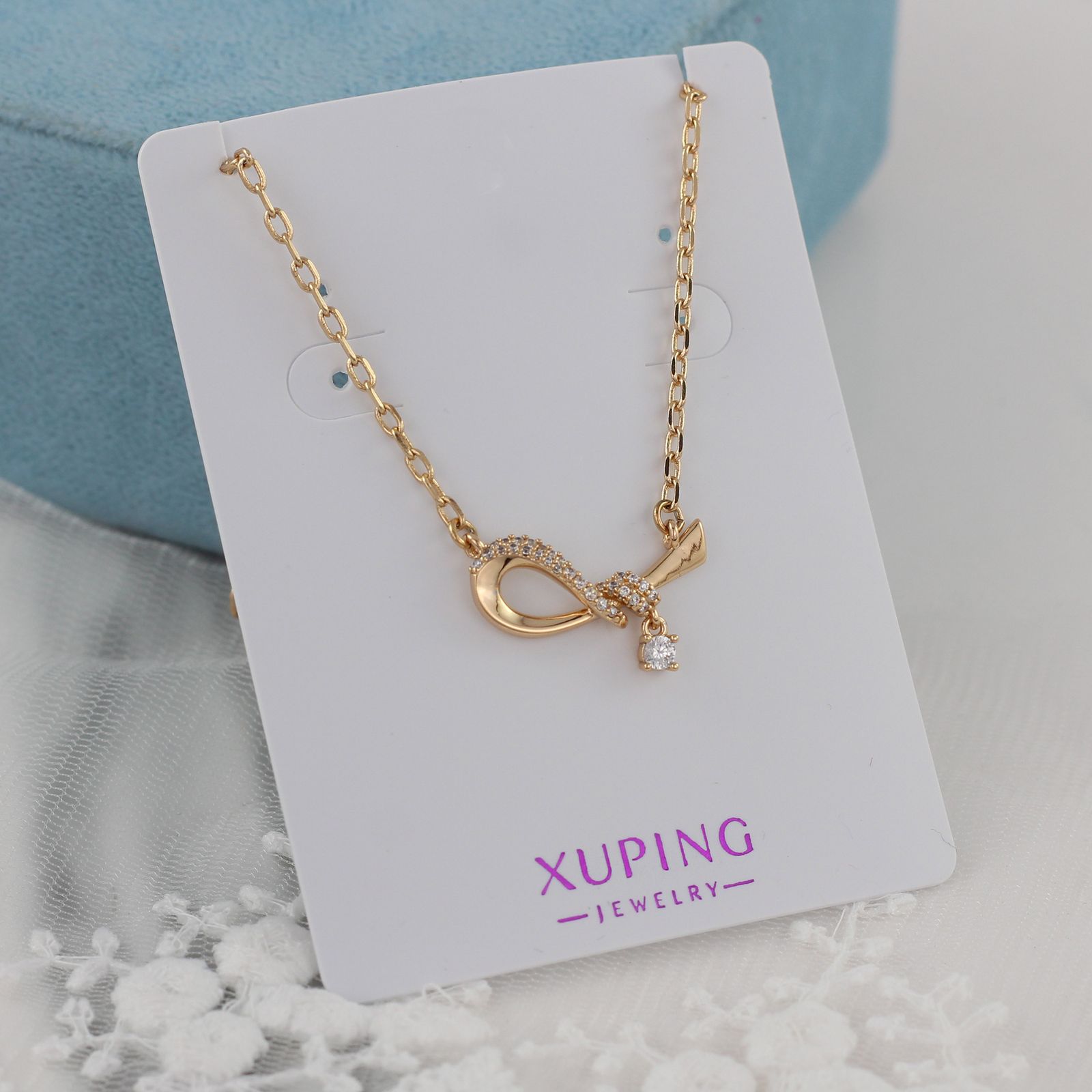 گردنبند زنانه ژوپینگ مدل پاپیون کد AAB645 -  - 3