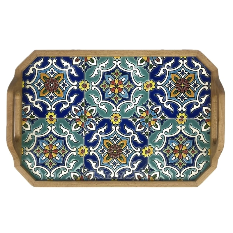 سینی کاشی کاری مدل بوستان ۱