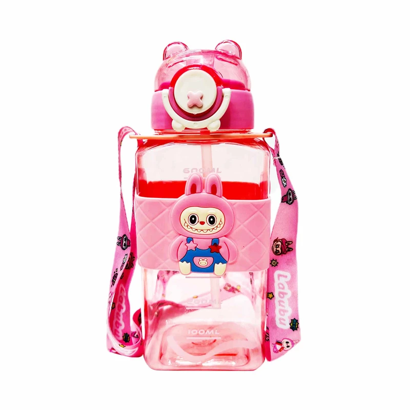 قمقمه کودک مدل لبوبو عروسکی گنجایش 0.65 لیتر همراه آویز