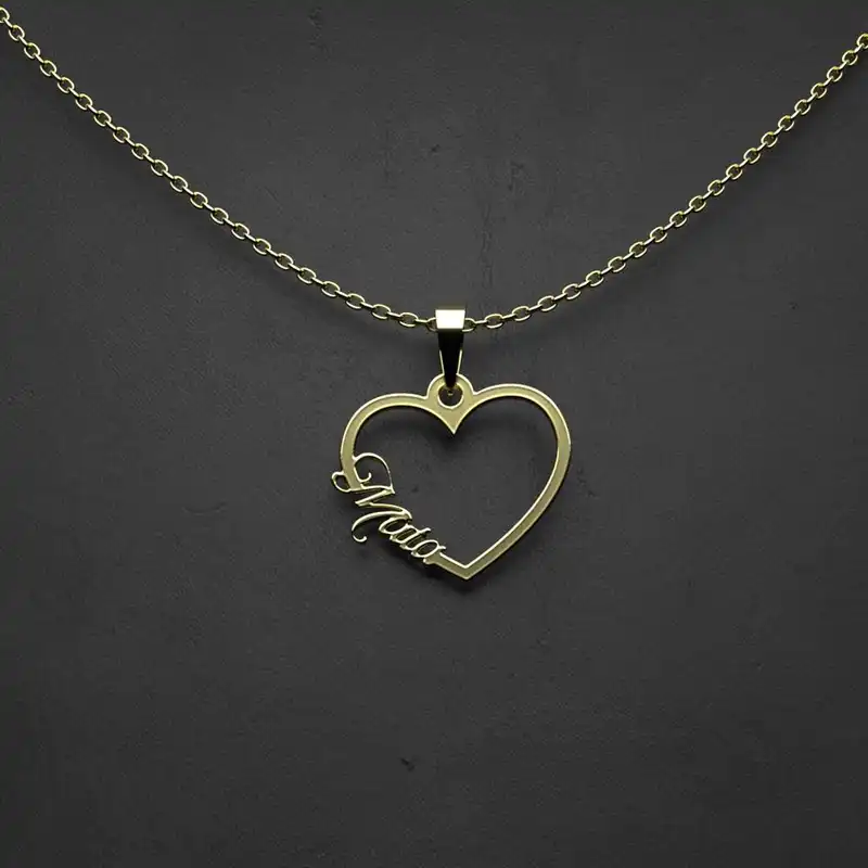 گردنبند طلا 18 عیار زنانه مدوپد مدل اسم ماتا mata کد HE2-1-1183