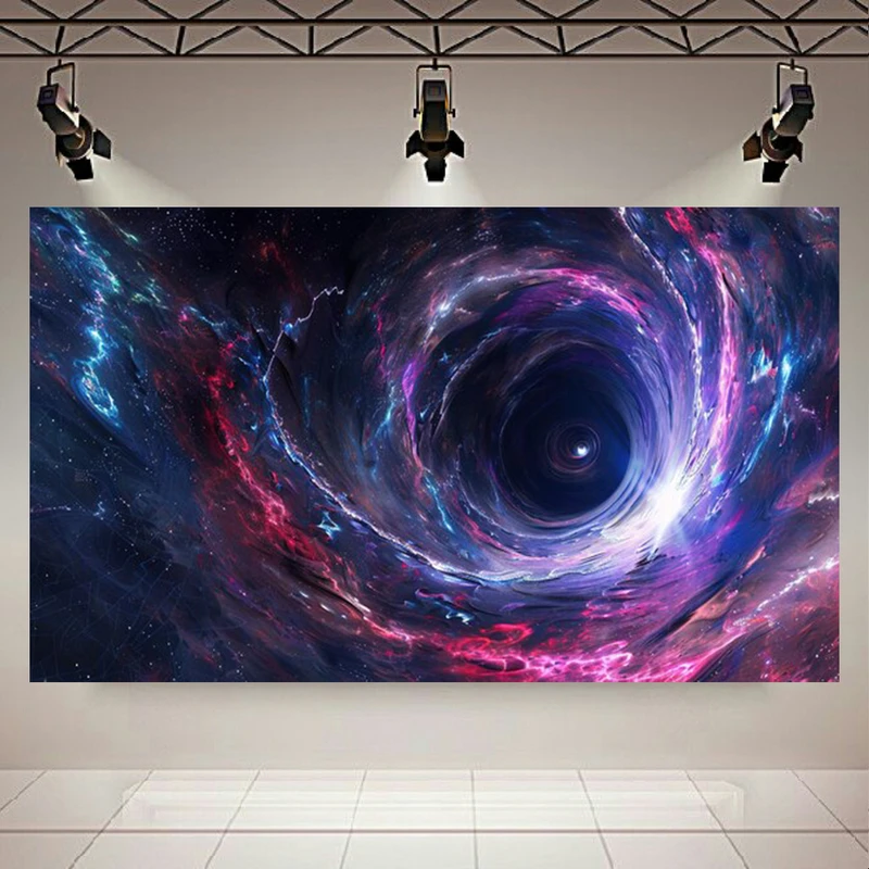 تابلو بوم طرح مخمل کهکشان مدل سیاهچاله کد AR305426