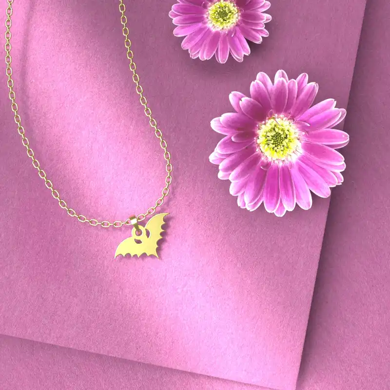 گردنبند طلا 18 عیار زنانه مدوپد مدل خفاش کد A3-1-1166