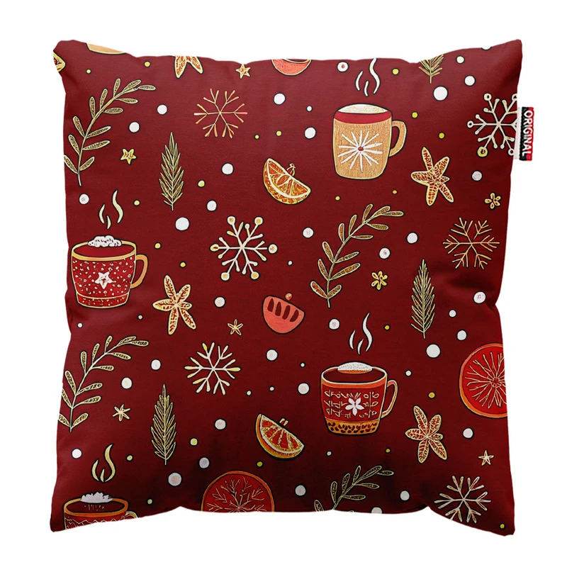 کوسن پاد آفرین طرح کریسمس کد 2694 سایز 30*30 سانتی متر