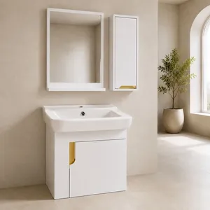 ست کابینت روشویی دیواری مدل 55 به همراه باکس و آینه