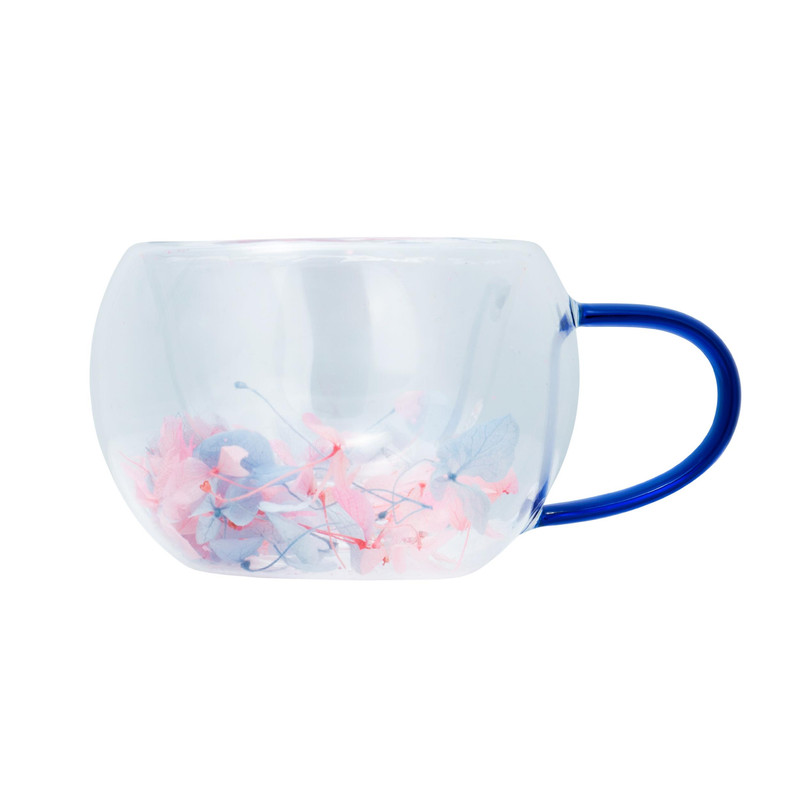 لیوان مدل پیرکس دوجداره طرح گل دار