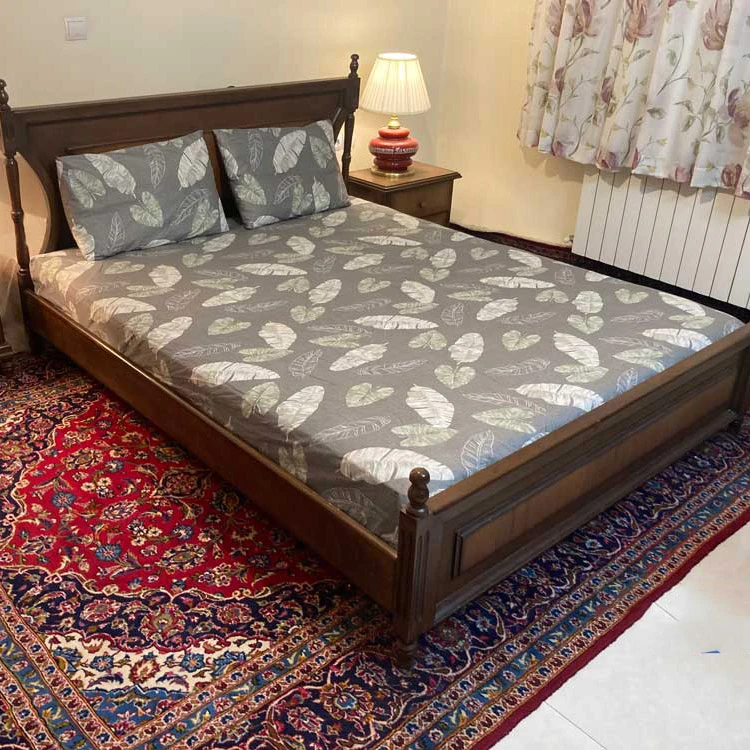 سرویس ملحفه مدل کشدار دونفره برگ بیدمجنون 2 نفره 3 تکه