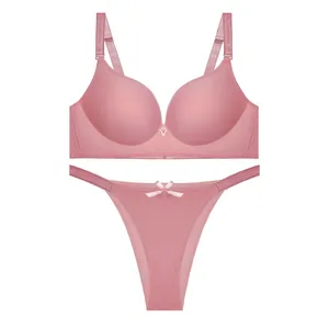 ست شورت و سوتین زنانه مدل اسفنجی دکلته جکدار بدون فنر کد 682691