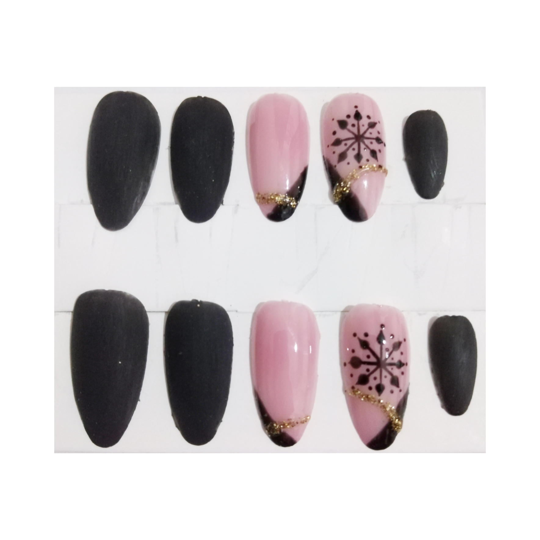 ناخن مصنوعی مدل برف بسته 10 عددی