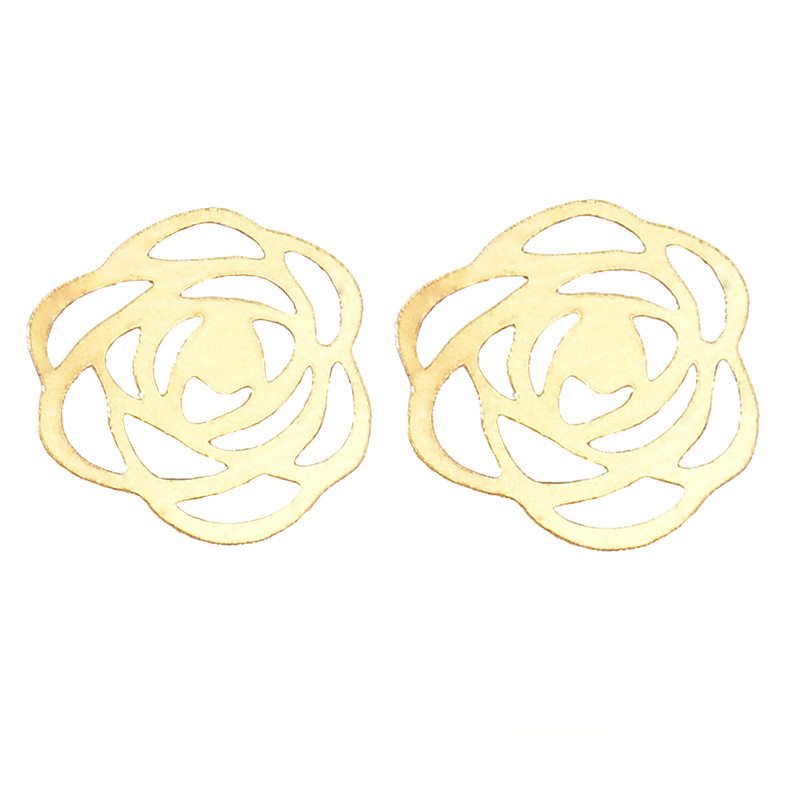 گوشواره طلا 18 عیار زنانه کرابو طرح گل مدل Kr5019