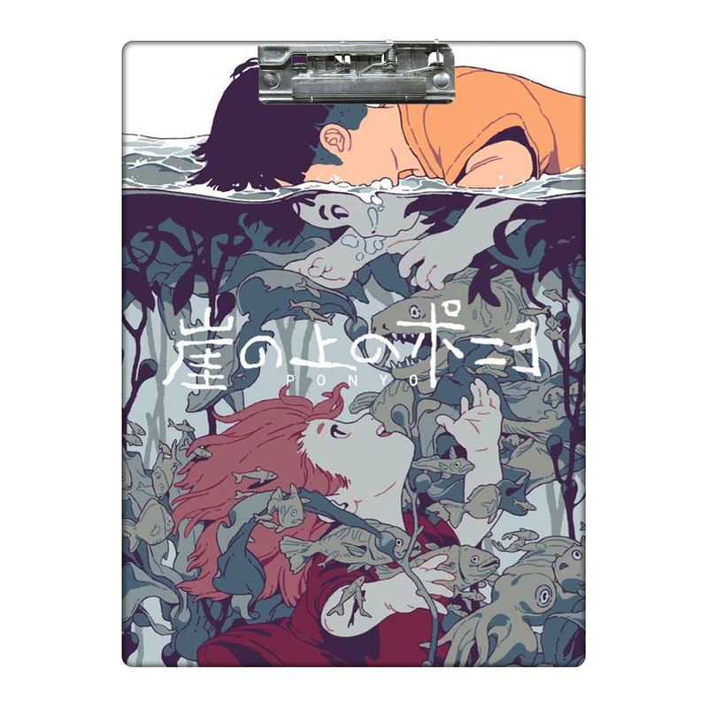 تخته شاسی طرح انیمه پونیو روی صخره کنار دریا کد  7682676 سایز A4