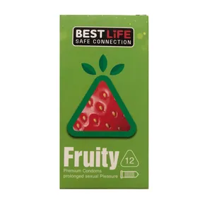 کاندوم بست لایف مدل Fruity بسته 12 عددی