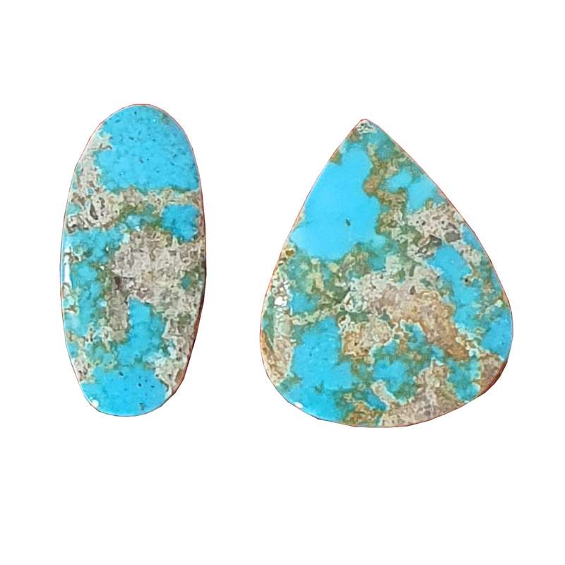 سنگ فیروزه نیشابور کد CZN5016 مجموعه 2 عددی