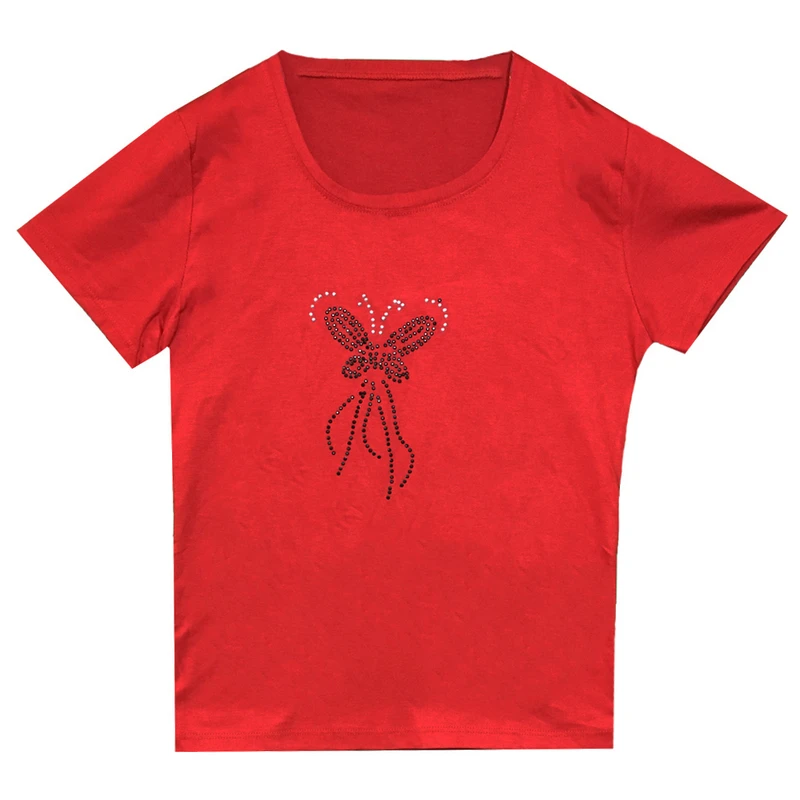 تی شرت آستین کوتاه دخترانه مدل 110244